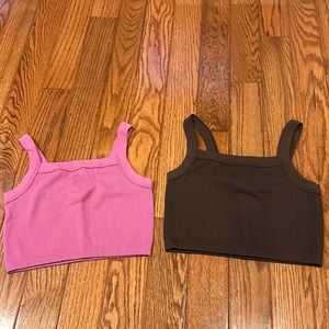 ribbed cropped tank (price for set)
